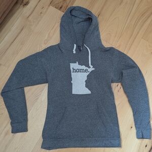 Gray Hoodie with Home Graphic